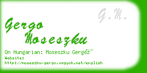 gergo moseszku business card